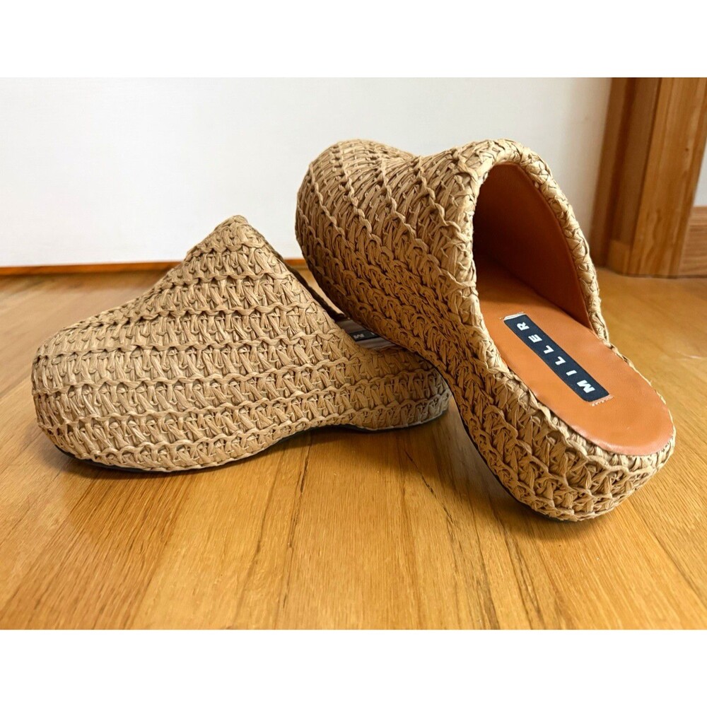 Simon Miller Woven Straw Platform Bubble Clogs EU 37
